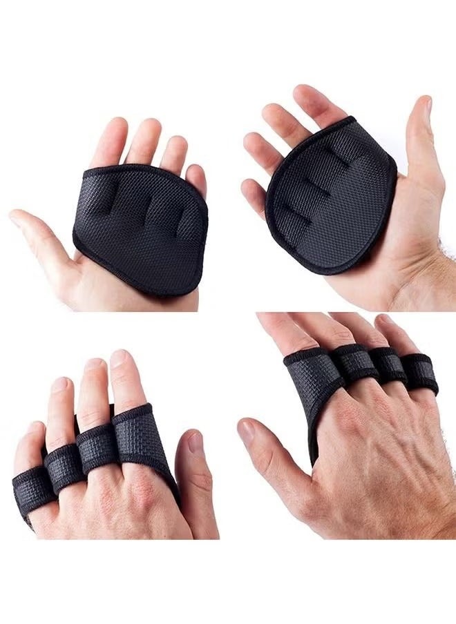 Generic Neoprene Grip Pads Lifting Grips, Gym Workout Gloves with 4 Fingers，Weightlifting Calisthenics Powerlifting Gym Gloves  - Image 5