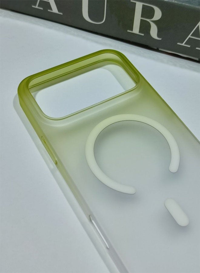MagSafe Case for iPhone 17 Pro Max, Slim Semi-Transparent Case, Shockproof, Scratch and Fingerprint Resistant, Supports Magnetic Wireless Charging - Green - Image 3