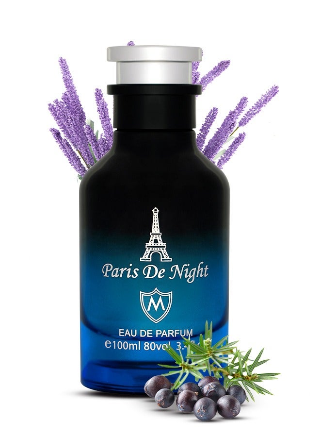 mahabub PARIS DE NIGHT BLUE by Mahabub Perfumes | 100ML Eau De Parfum | Long Lasting Perfume for Men - Image 1