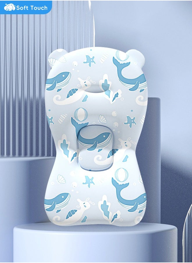 Soft Touch - Adjustable Baby Bathtub Mat Newborn Non-Slip Bath Seat Pad Infant Bath Support Seat Baby Bath Pillow for 0-18 Months Newborn Baby - Image 1