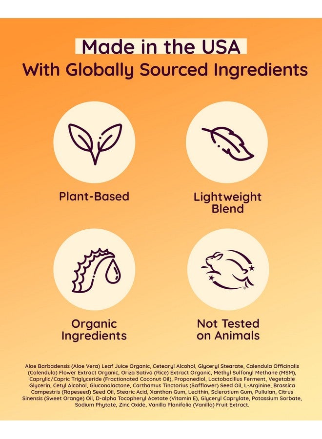 Mindfully Natural Calendula Cream with Organic Aloe Vera - Baby Calendula Cream for Face and Body - Healing After Sun Kids Lotion for Sunburn Relief and Soothing Minor Skin Conditions (Light Citrus Vanilla) - Image 4