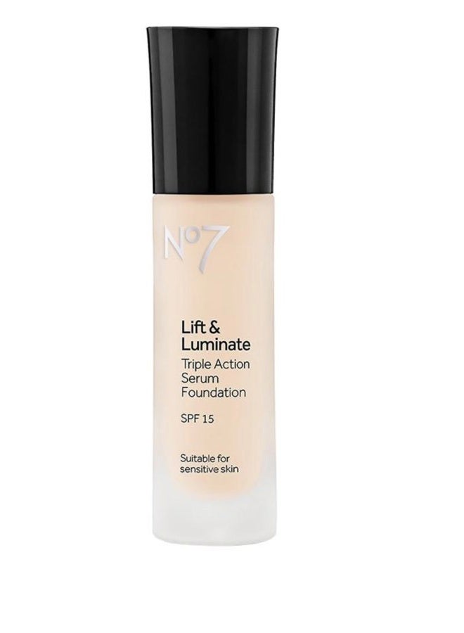 No7 Lift & Luminate Triple Action Serum Foundation calico - Image 1