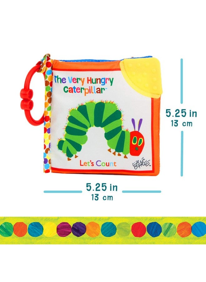 Kids Preferred Let'S Count Soft Book - World Of Eric Carle The Very Hungry Caterpillar Baby On The Go Clip Teething Crinkle Soft Sensory Book For Babies, 5.25X5.25 Inch - Image 4