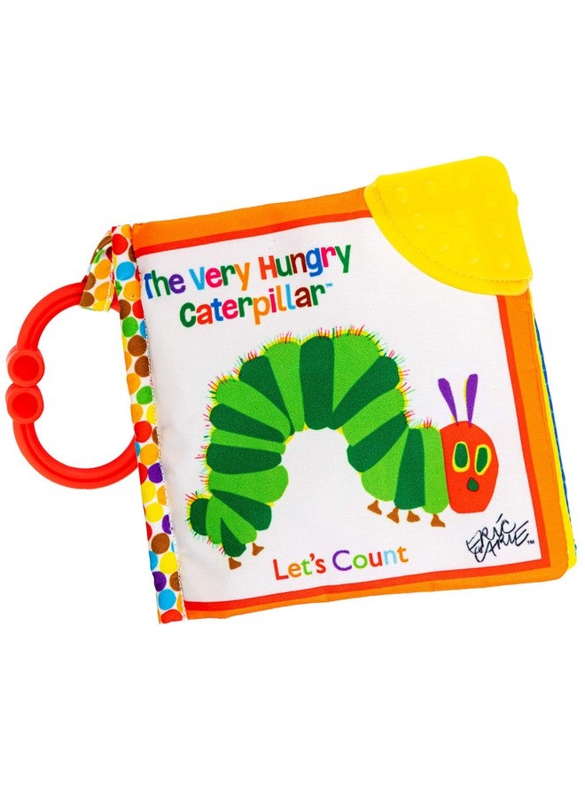 Kids Preferred Let'S Count Soft Book - World Of Eric Carle The Very Hungry Caterpillar Baby On The Go Clip Teething Crinkle Soft Sensory Book For Babies, 5.25X5.25 Inch - Image 1