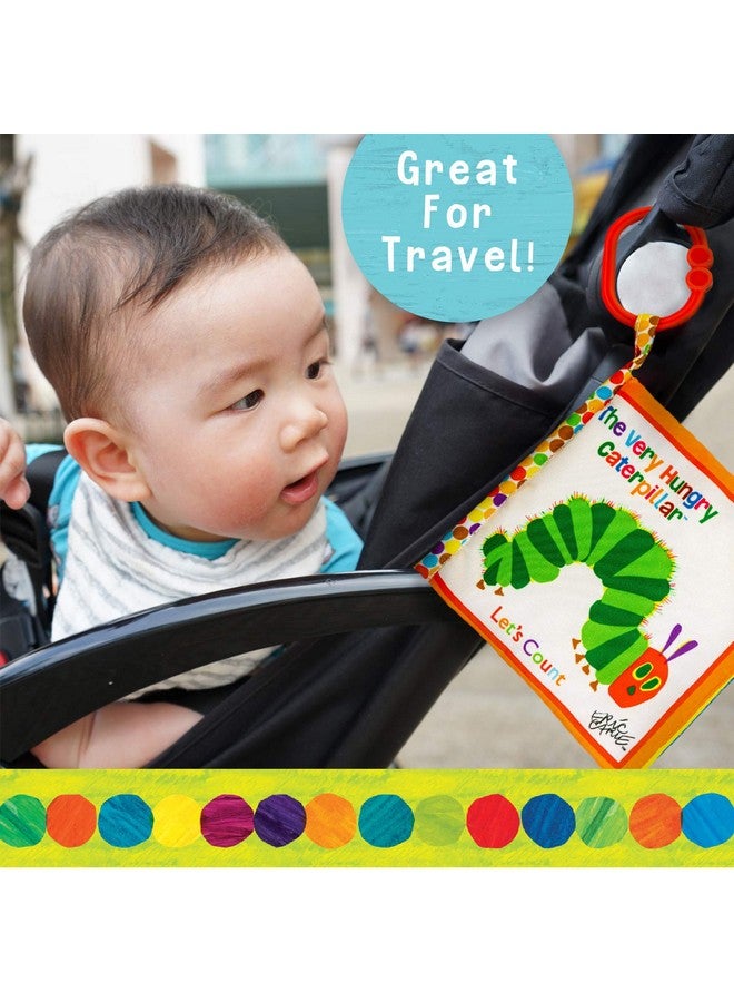 Kids Preferred Let'S Count Soft Book - World Of Eric Carle The Very Hungry Caterpillar Baby On The Go Clip Teething Crinkle Soft Sensory Book For Babies, 5.25X5.25 Inch - Image 3