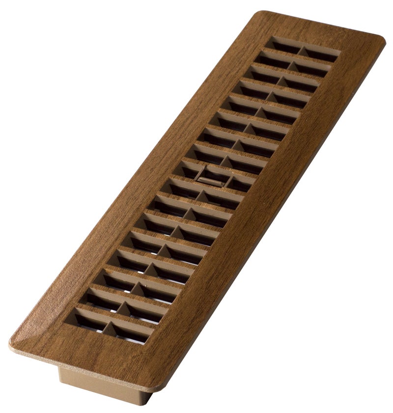 Decor Grates شبكة أرضية بلاستيكية Decor Grates PL212-MTG 2 إنش × 12 إنش، تان ماهوجني - Image 3