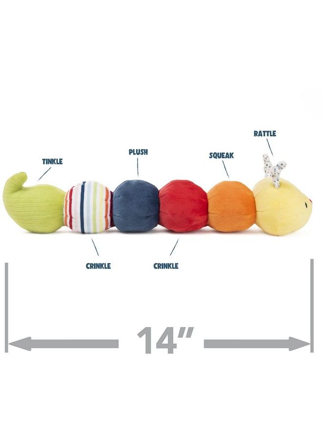 GUND Baby Tinkle Crinkle Collection Essential Caterpillar Stuffed Animal Sensory Plush 14”  - Image 3