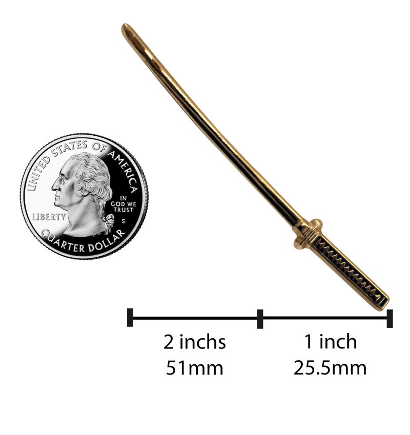 Real Sic دبوس إيميل 3D كاتانا - دبوس سيف الساموراي - Image 5