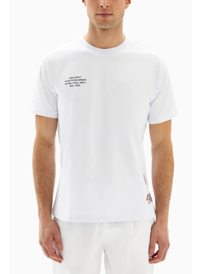 Wecre8 White "PSYCHOPATH TEAM" Printed T-shirt