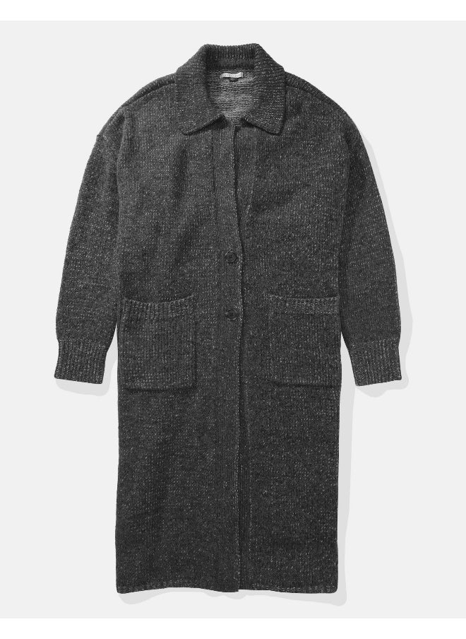 American Eagle Pocket Detail Longline Cardigan  - Image 3