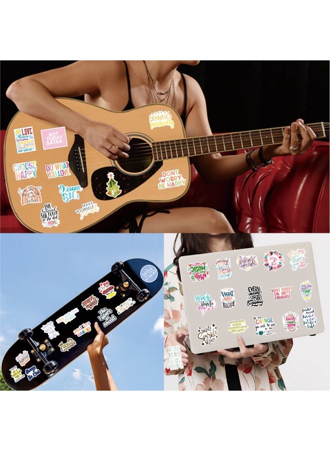 100 Pcs Inspirational Stickers Motivational Vision Board Stickers Positive Stickers for Teens Adults Stickers for Journaling Journal Sticker Pack Scrapbook Personalized Decals - Image 4