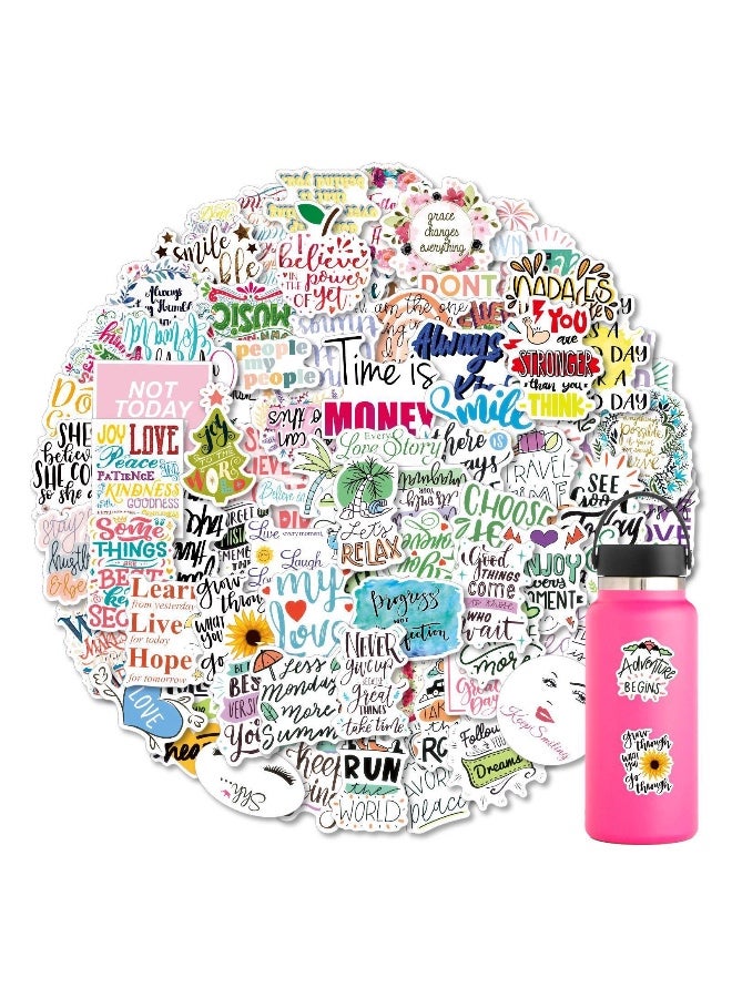 100 Pcs Inspirational Stickers Motivational Vision Board Stickers Positive Stickers for Teens Adults Stickers for Journaling Journal Sticker Pack Scrapbook Personalized Decals - Image 1