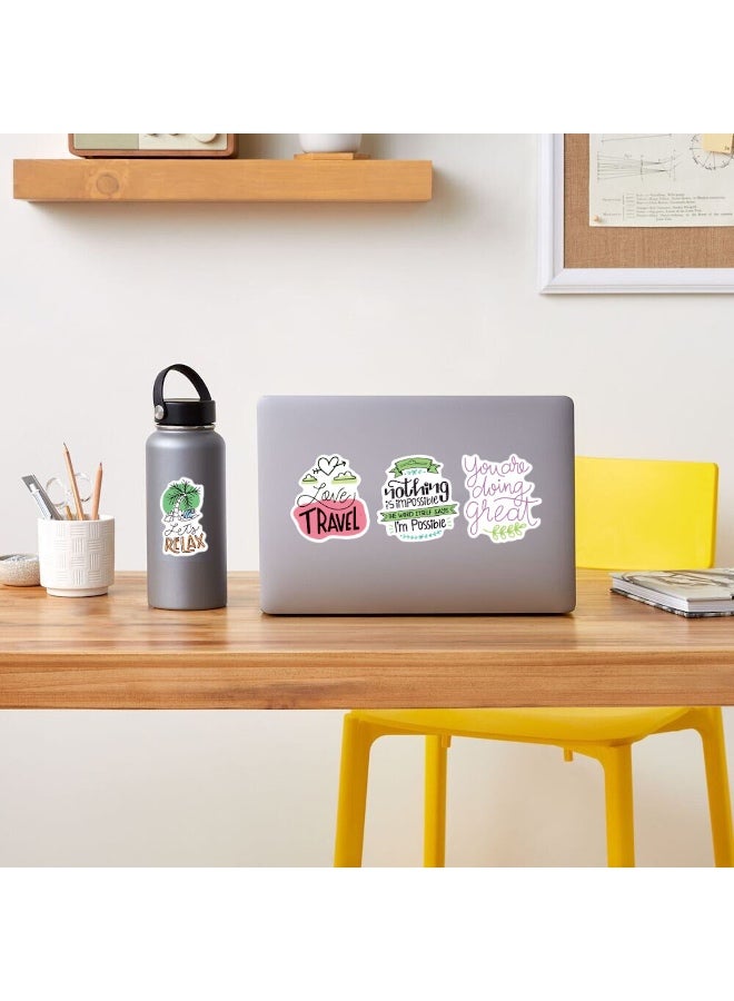 100 Pcs Inspirational Stickers Motivational Vision Board Stickers Positive Stickers for Teens Adults Stickers for Journaling Journal Sticker Pack Scrapbook Personalized Decals - Image 5