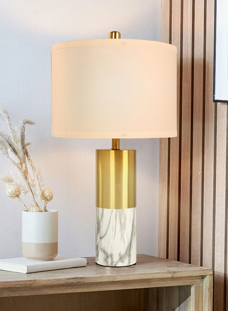DREAMSIDEA لمبة سرير بيضاء عصرية مجموعة من 2 لتزيين غرف النوم، لمبة طاولة ريفية للصالون والمكتب - Image 4