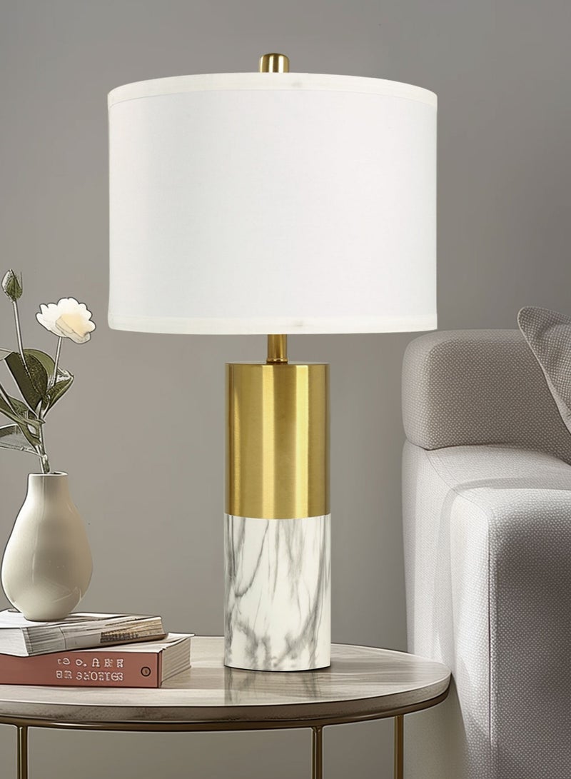 DREAMSIDEA لمبة سرير بيضاء عصرية مجموعة من 2 لتزيين غرف النوم، لمبة طاولة ريفية للصالون والمكتب - Image 5