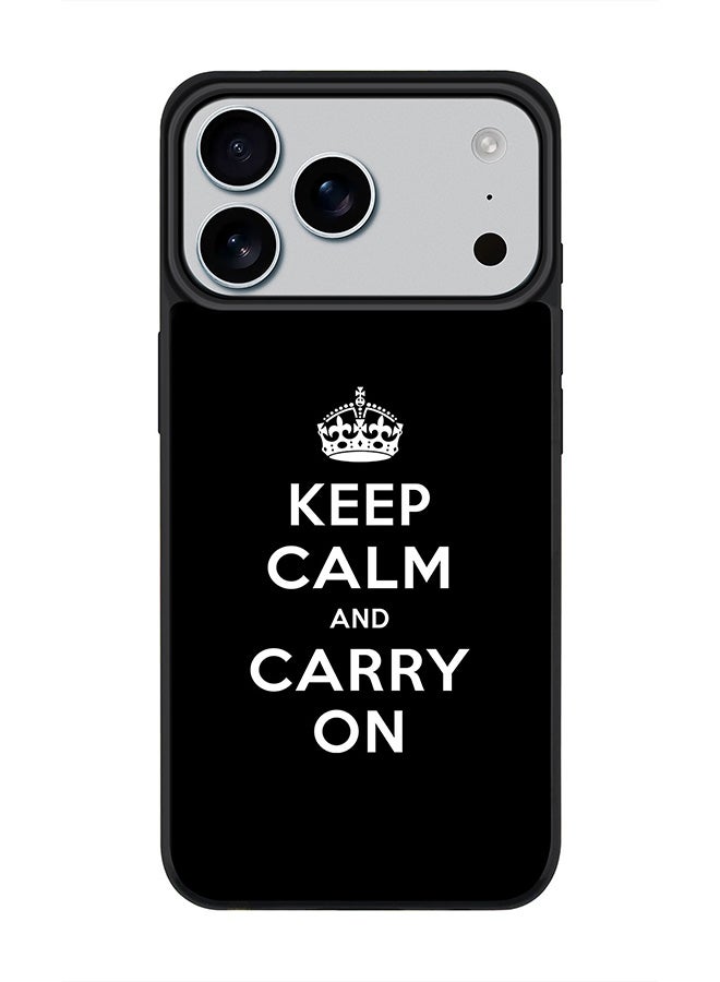 Stylizedd iPhone 17 Pro Max Case, [Compatible with MagSafe] Slim Magnetic cover Phone Case iPhone 17 Pro Max -Keep calm and carry on - Image 1