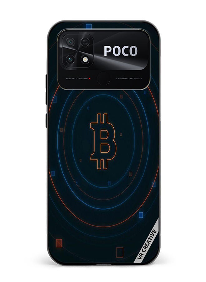 VR CREATIVE Protective Case Cover For Xiaomi Poco C40 Bitcoin Design Multicolour - Image 1