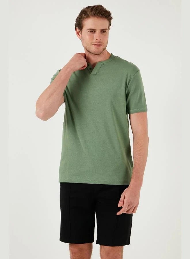 Buratti  Buratti Cotton V-Neck Slim Fit T-Shirt Men's T-Shirt 5902122 for Men | Best Price UAE