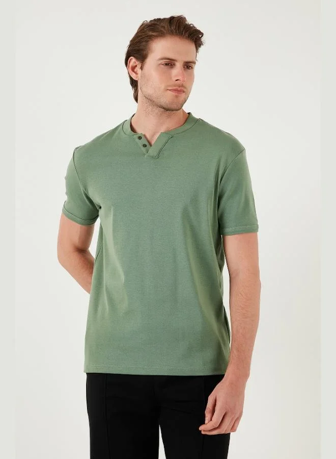 Buratti  Buratti Cotton V-Neck Slim Fit T-Shirt Men's T-Shirt 5902122 for Men | Best Price UAE