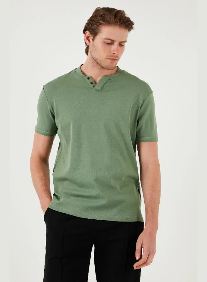 Buratti  Buratti Cotton V-Neck Slim Fit T-Shirt Men's T-Shirt 5902122 for Men | Best Price UAE