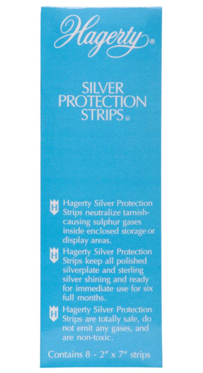 W. J. Hagerty Hagerty Silver Protection Strips Jewelry Tarnish Prevention Strips for Jewelry Boxes and Enclosed Storage Made In USA Kosher Certified 8Pack 2 x 7 