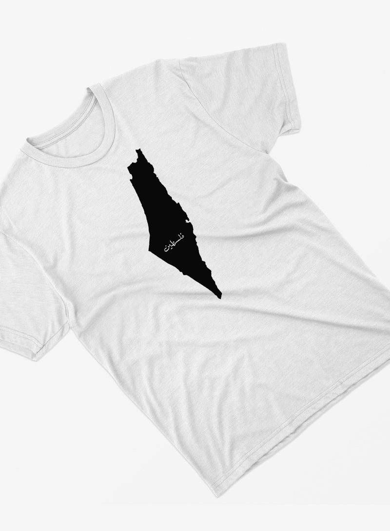 Fashion World Cotton T-shirt Printed with High-quality Palestine map - Image 2