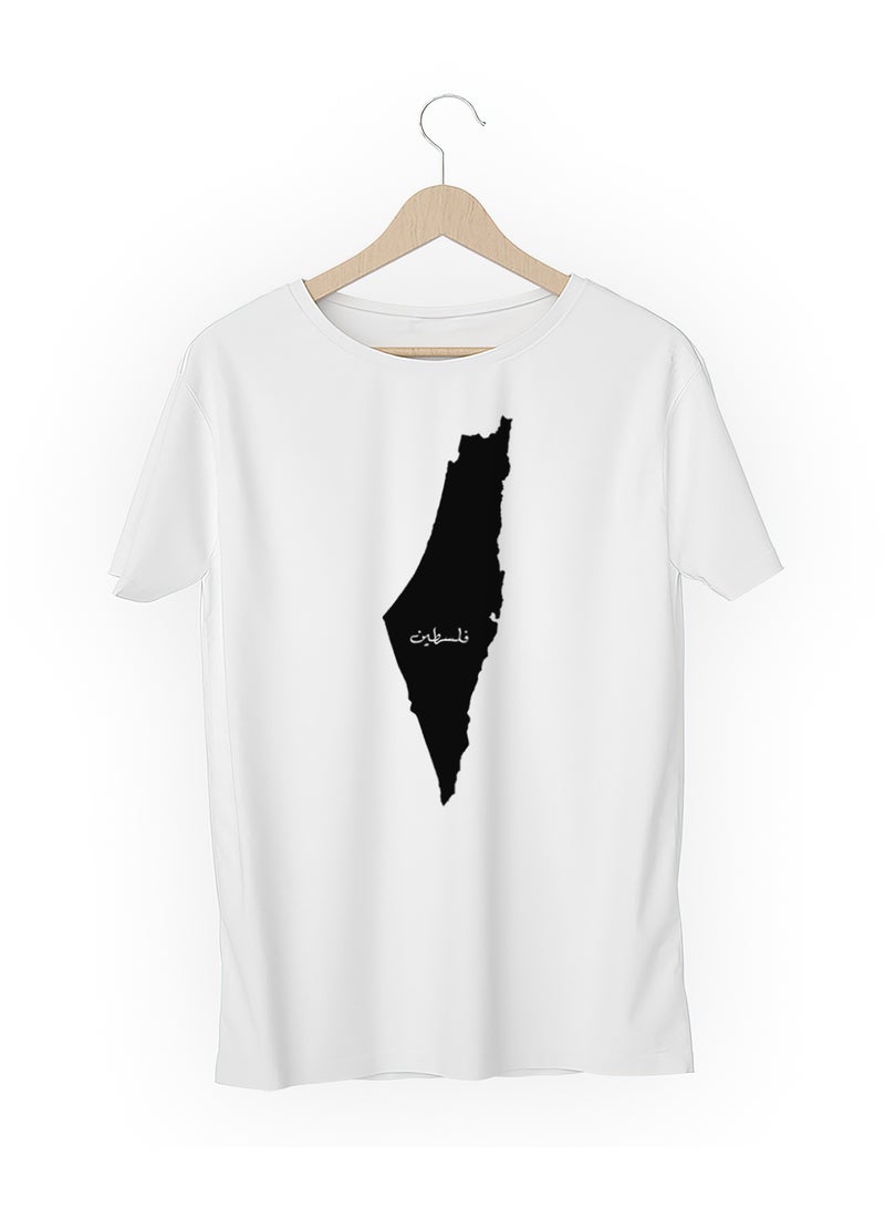 Fashion World Cotton T-shirt Printed with High-quality Palestine map - Image 3