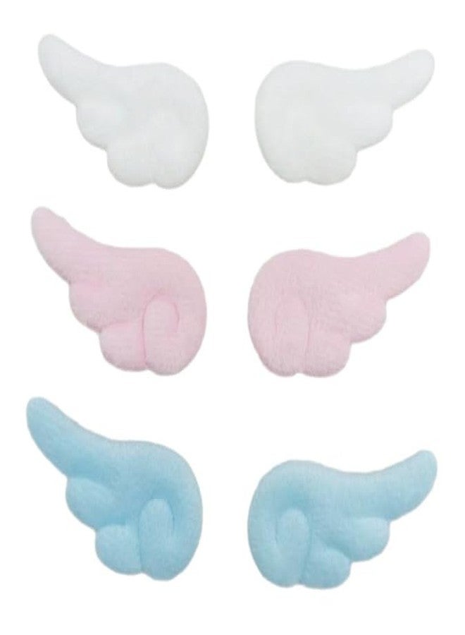 Feilguee 3 Pairs of Angel Wings Hair Clips, Plush Angel Wings Hair Clips Cartoon Angel Wings Non Slip Hair Clamps Barrettes for Halloween Christmas Women - Image 1