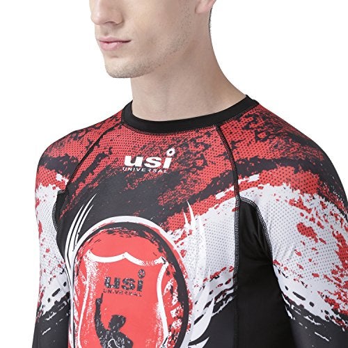USI UNIVERSAL Rash Guard for Gym, Running, Cycling, Swimming, Cricket, Basketball | Rashguard Swimming Costume for Men | Rash Guard for Man (Medium, Red) - Image 5
