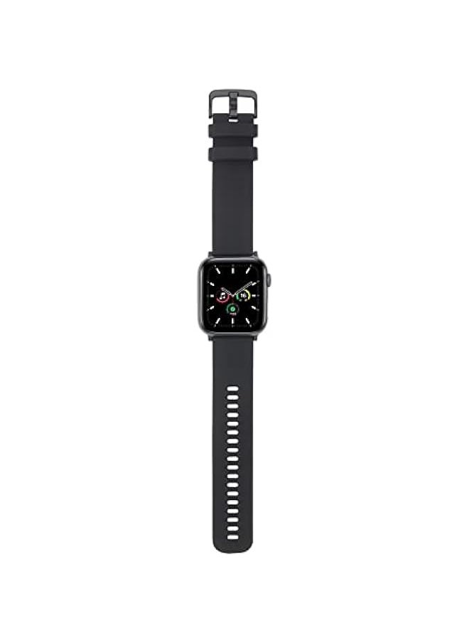 HuHa - HuHa Band Plain Weave Silicone Watch Band For Apple Watch Ultra 49mm / Series 8/7 45mm / SE 2/6 / SE / 5/4 44mm / 3/2 / 1 42mm Black - Image 1