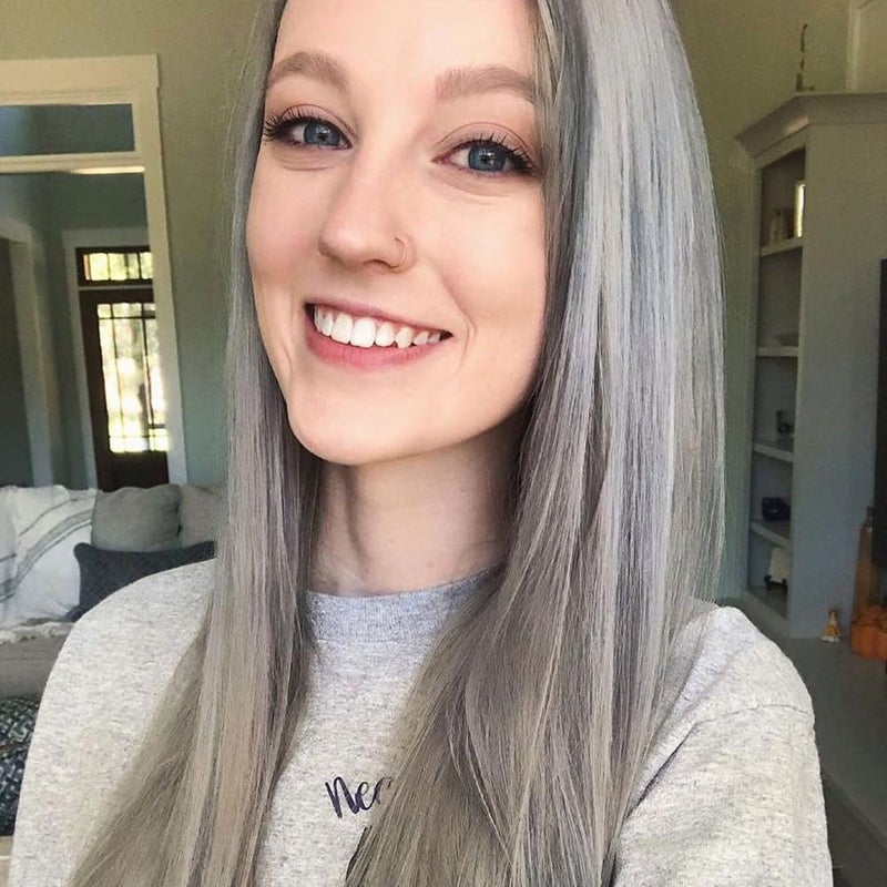 Overtone Color Depositing Semi-Permanent Hair Dye Conditioner - 8 oz For Natural & Color-Treated Hair, Moisturizing Shea Butter & Coconut Oil - Vegan & Cruelty-Free, Vibrant Silver is Stormy Sterling - Image 5