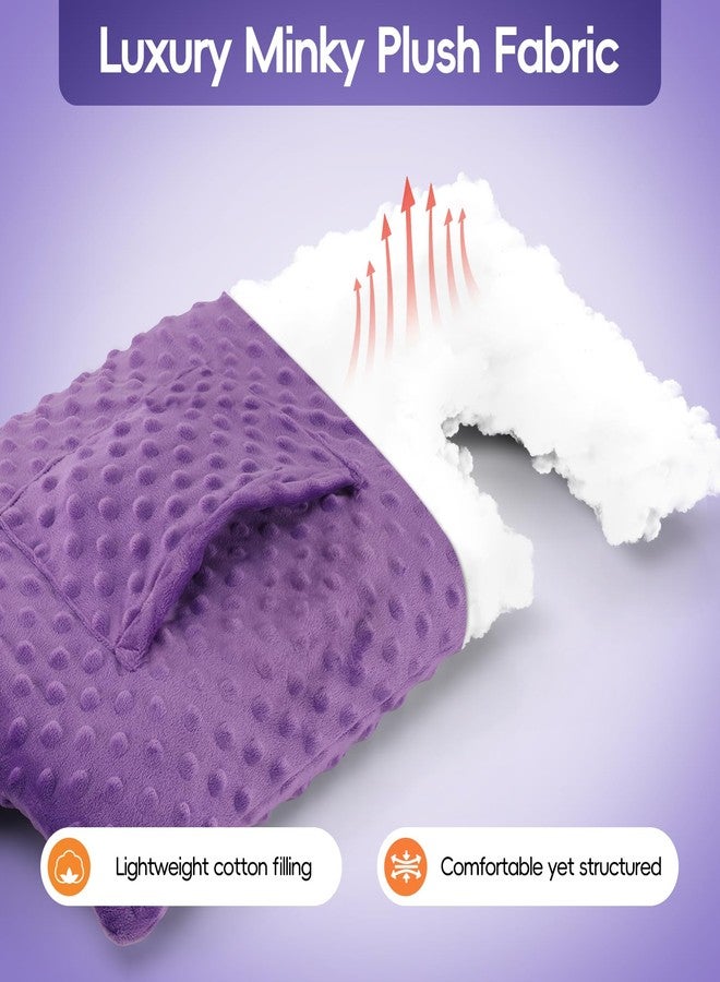 okmaba Mastectomy Pillow for Post Surgery Recovery, Breast Surgery Pillow with Pocket, Chest Support for Mastectomy, Lumpectomy, Reconstruction, Breast Cancer, Heart Surgery, Abdominal Surgery (Purple-Dot) - Image 3