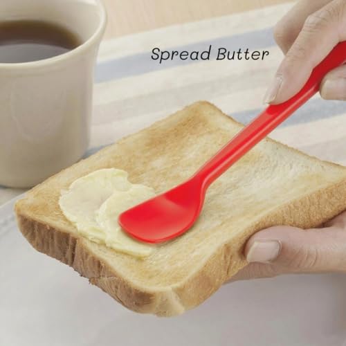 Yoku Made Small Silicone Stirring Spoon, Quiet and Reusable Espresso Coffee Stirrer, Mini Spatula, Jar Scraper for Sauce Seasoning and Yogurt - Image 4