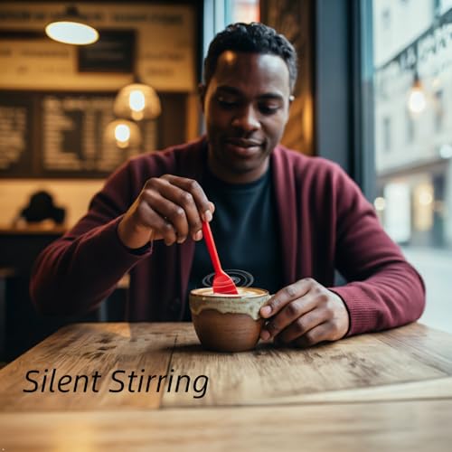Yoku Made Small Silicone Stirring Spoon, Quiet and Reusable Espresso Coffee Stirrer, Mini Spatula, Jar Scraper for Sauce Seasoning and Yogurt - Image 5