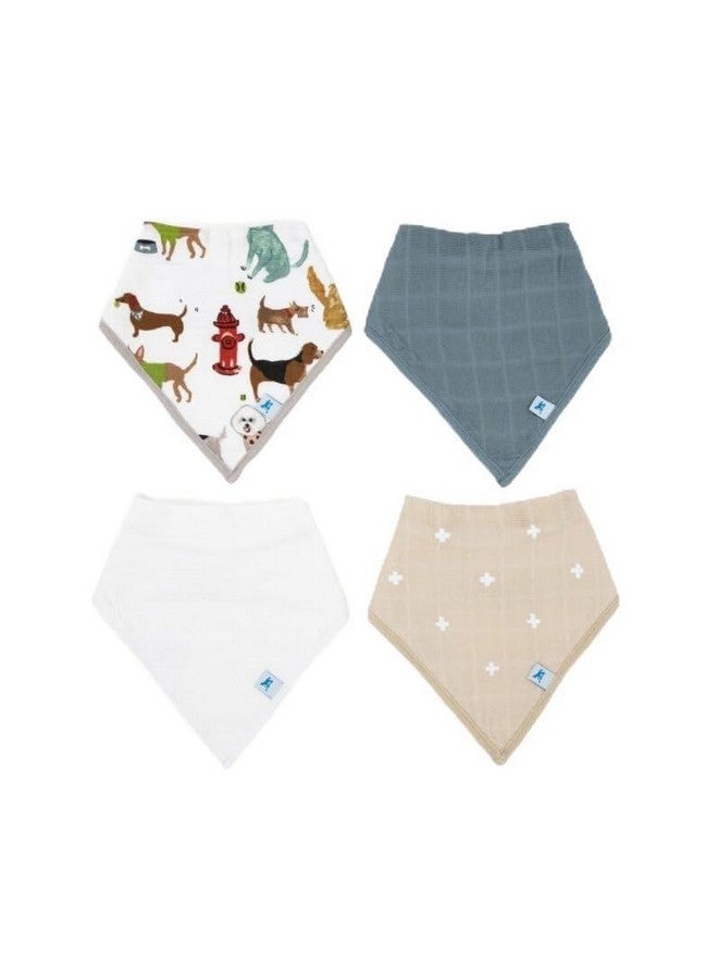 ليتل يونيكورن مريلة أطفال بتصميم يونيكورن صغير، عبوة من ٤ قطع | ماصة، قطنية فائقة النعومة لترطيب الطفل أثناء التسنين | مقاس قابل للتعديل (ووف) - Image 1