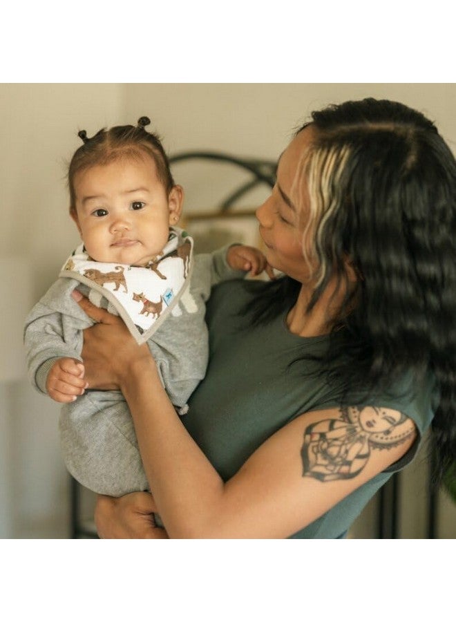 ليتل يونيكورن مريلة أطفال بتصميم يونيكورن صغير، عبوة من ٤ قطع | ماصة، قطنية فائقة النعومة لترطيب الطفل أثناء التسنين | مقاس قابل للتعديل (ووف) - Image 4