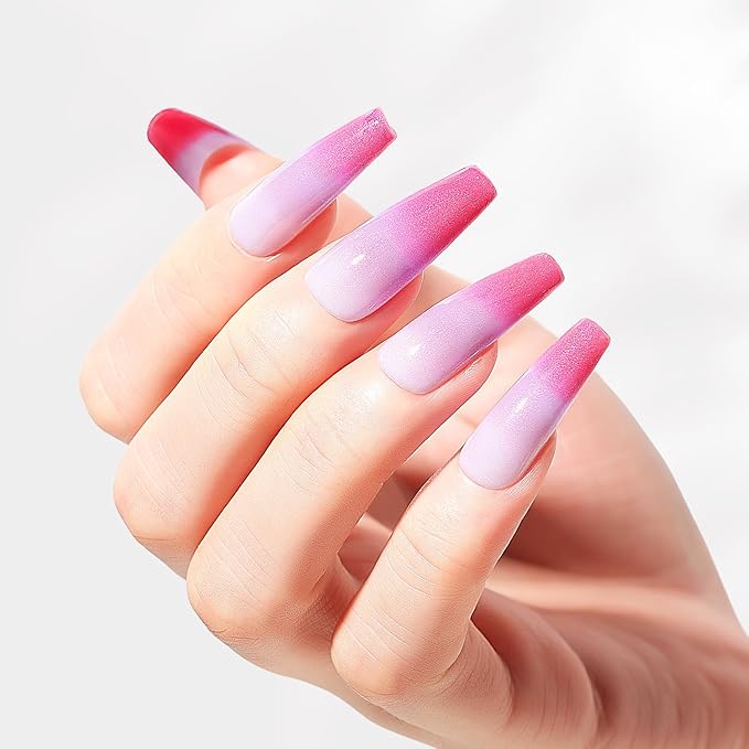 AIMEILI Chameleon Gel Nail Polish Set Thermal Polishes Shimmer Color Changing Gel Polish Kit SoakOff UVLED for Nail Art Salon DIY Home Easy to Apply 10ml Gift Kit 66