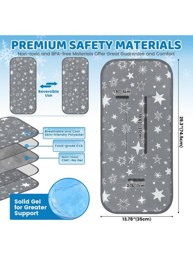 Orzbow Gel Stroller Cooling Pad, Reversible Baby Cooling Pad for Stroller with Premium Materials, Waterproof Seat Cooler Mat, Suitable for Various Scenarios, Keep Baby Cool in Summer, Large, Gray - Image 2