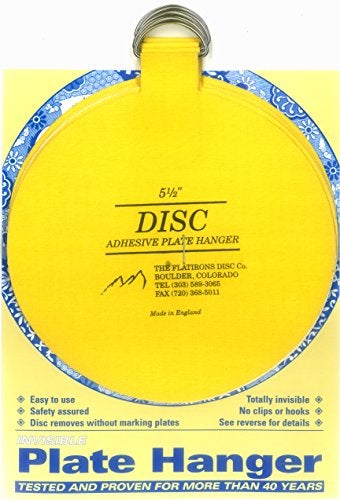 Disc Flatirons Disc Adhesive Extra Large Plate Hanger Set (4 - 5.5 Inch Hangers) - Image 5