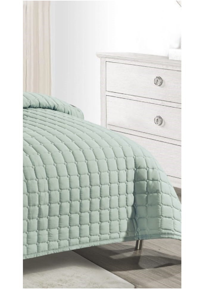 Summer single and a half bed sheet, plain, compressed, consisting of 4 pieces, to give you a refreshing summer, size 170*210 cm