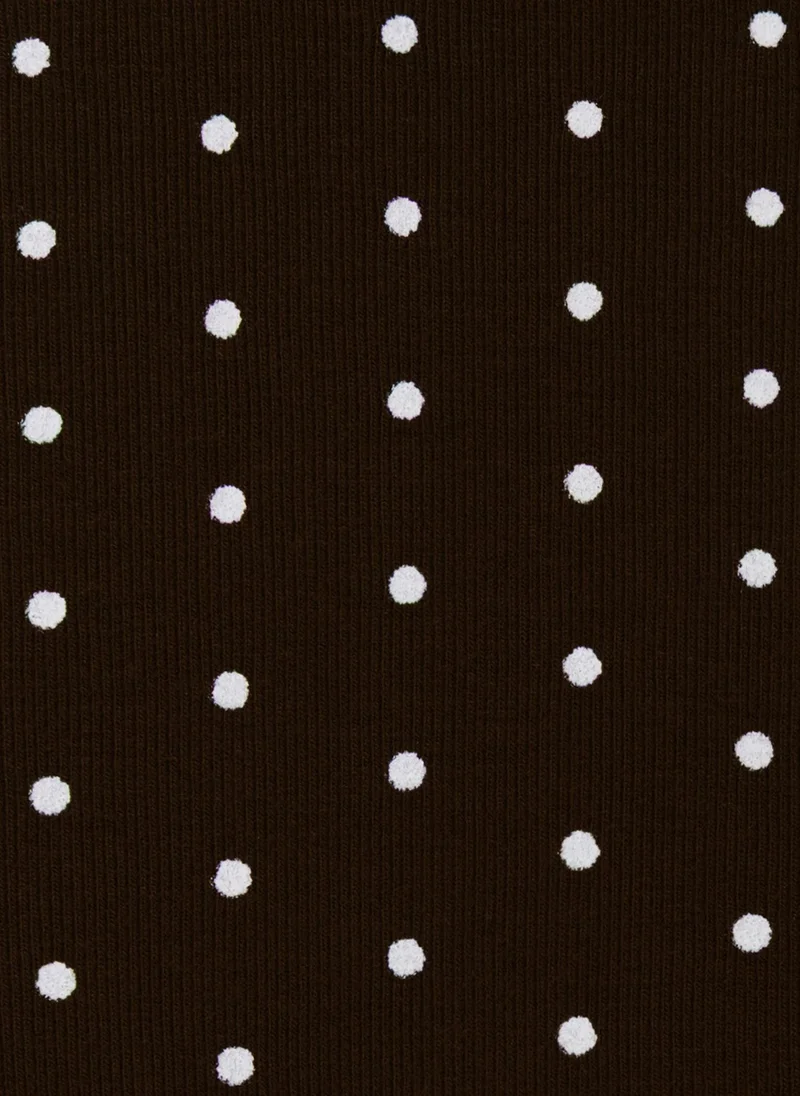 Lichi  Polka dot viscose midi skirt for Women | Best Price UAE