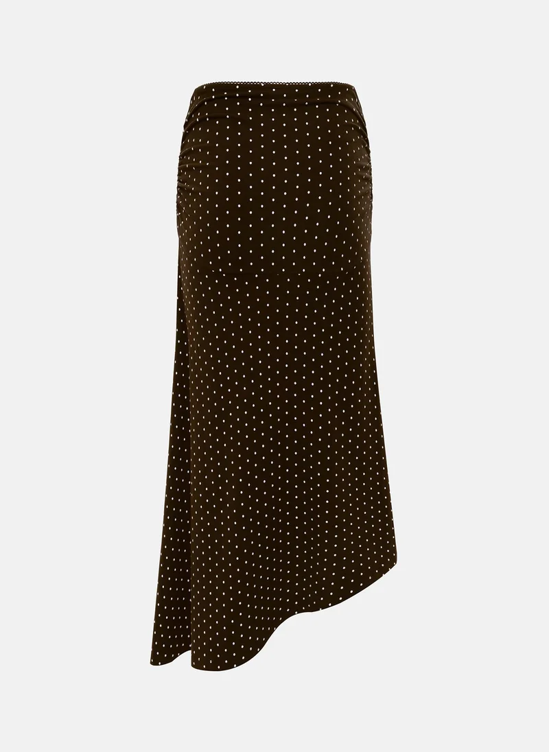 Lichi  Polka dot viscose midi skirt for Women | Best Price UAE