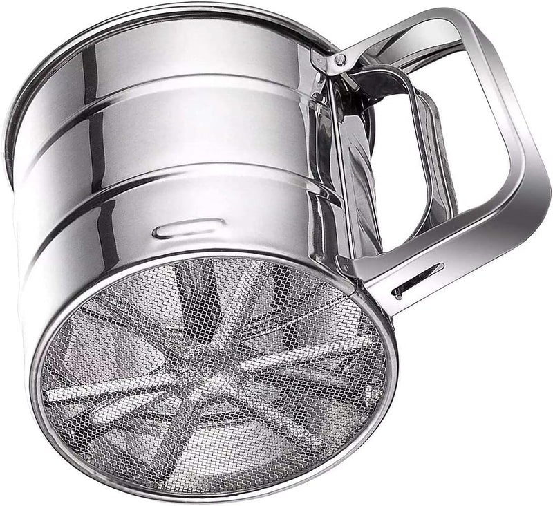 HMYZ HMYZ Premium Stainless Steel Flour Sifter for Baking Durable Mesh Sieve Kitchen Tool with Comfortable Handle Ideal for Powdering Sugar Cocoa and More - Image 1