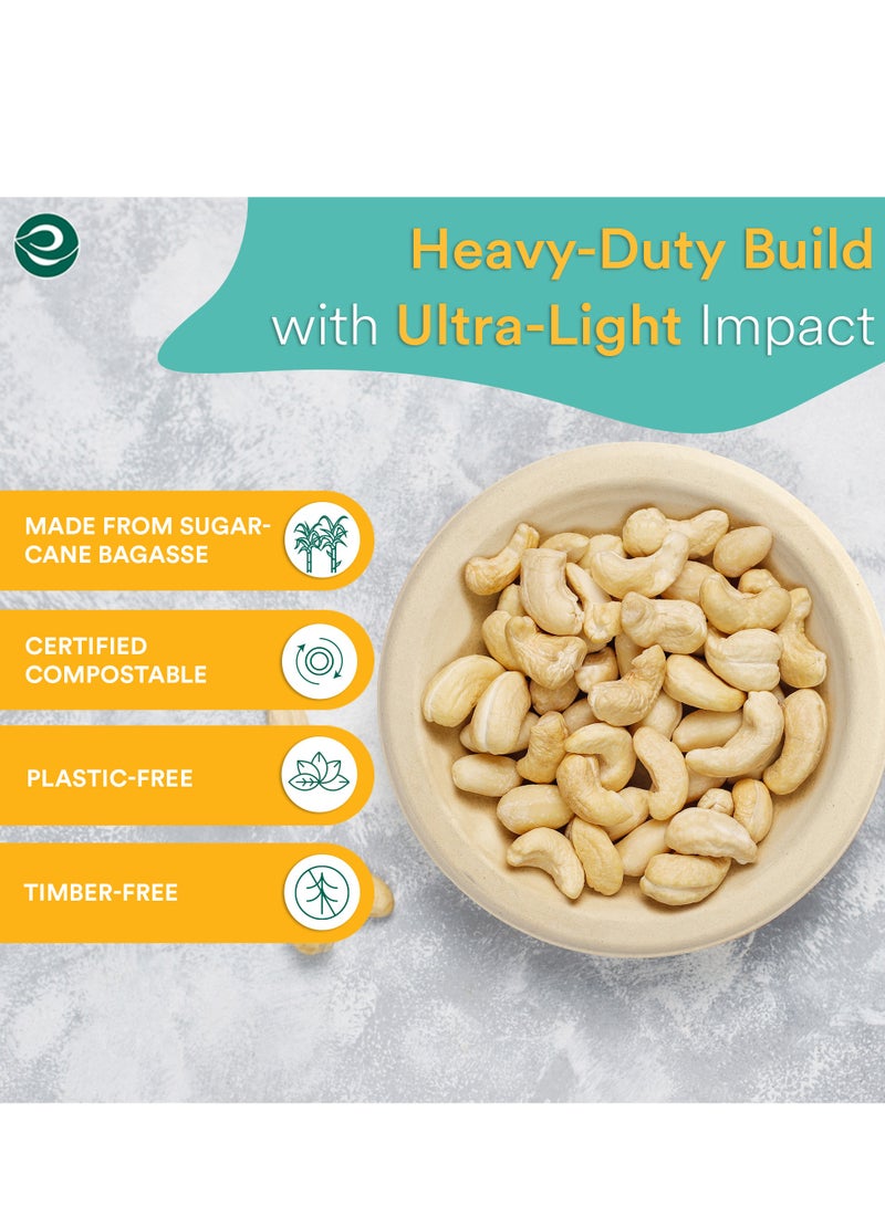 ECO SOUL وعاء من بقايا قصب السكر، 16 أونصة دائري، 10 قطع (غير مبيض) - Image 5