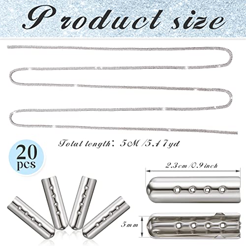 MTLEE Rhinestone Shoe Laces Bling Shoe Laces Rhinestone Diamond Hoodie String Glitter Cords for Sneakers with Aglets (Silver,5.47 Yards) - Image 2