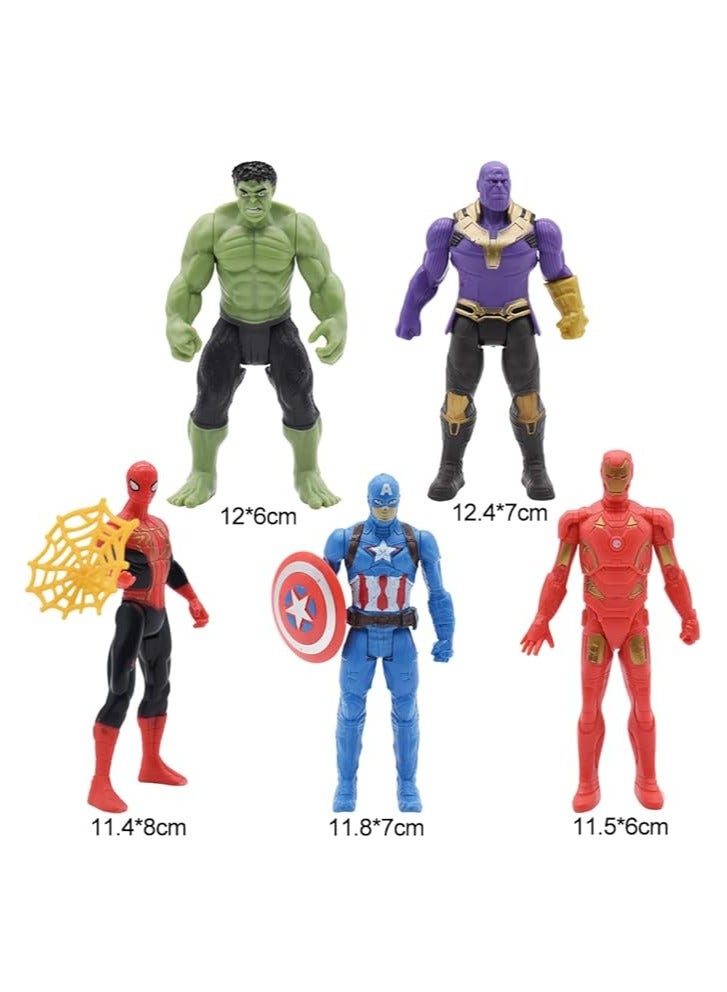 general Marvel's Avengers characters, Hulk, Thor, Iron Man, Spider and Captain United States anime figurines pop model action figures PVC dolls collectible playset - Image 2