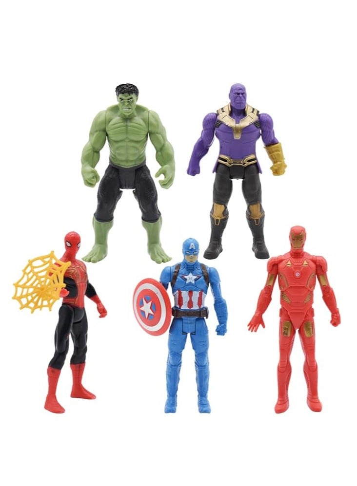 general Marvel's Avengers characters, Hulk, Thor, Iron Man, Spider and Captain United States anime figurines pop model action figures PVC dolls collectible playset - Image 1