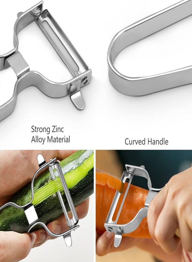 ابناوك مقشرة ذرة من الفولاذ المقاوم للصدأ من أبناوك، أداة سحرية لتقشير كيزان الذرة، دراس ذرة فاخر من الفولاذ المقاوم للصدأ بمقبض مريح، مزيل كيزان الذرة (2 × مقشرة ذرة + 1 × مقشرة خضار) - Image 4