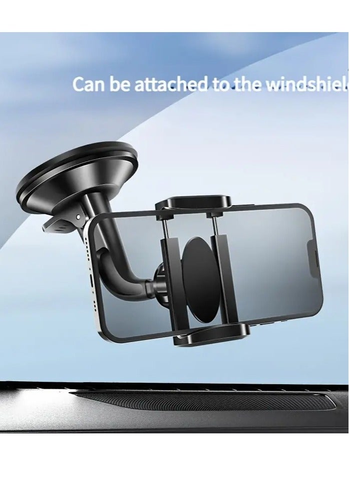 ليدين حامل هاتف مغناطيسي دوار 360° للسيارة - حامل على لوحة القيادة مناسب لـ iPhone و Android، قبضة قوية - Image 5