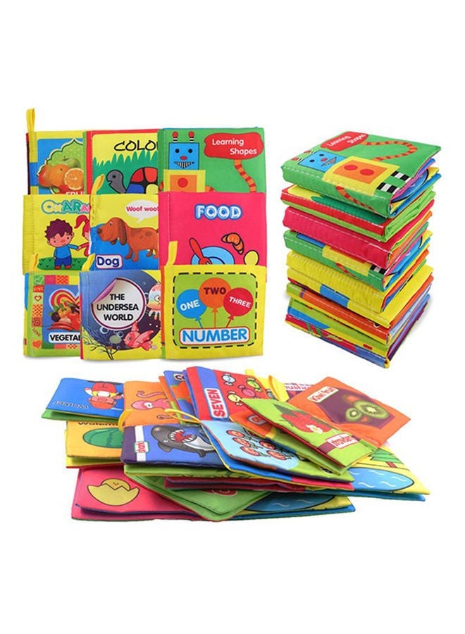 NIBEMINENT 9-Pack Nontoxic Fabric Colorful Cloth Book - Image 1